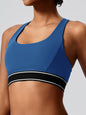 Modern elastic fitness fashion yoga vest with chest pad
