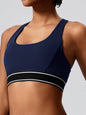 Modern elastic fitness fashion yoga vest with chest pad