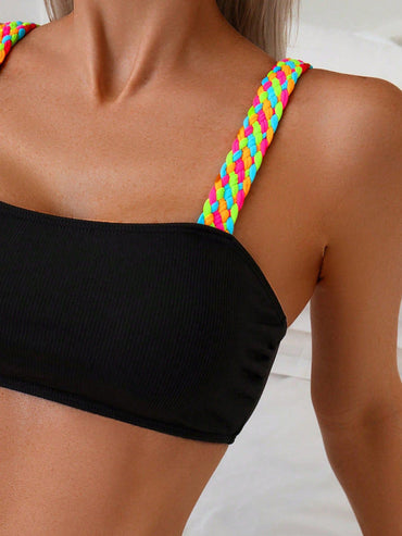 Women's Braided Bikini Set - High Elasticity Swimwear