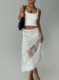 Polka Dot Lace Irregular Skirt - Stylish & Elegant
