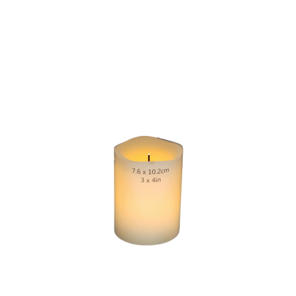 Wavy Edge Glow Wick Pillar Candle -
