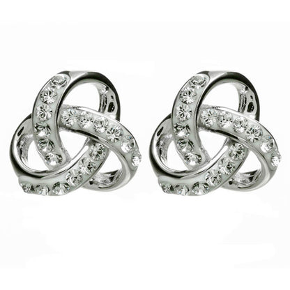 Sterling Silver Trinity Earrings with SW Crystals