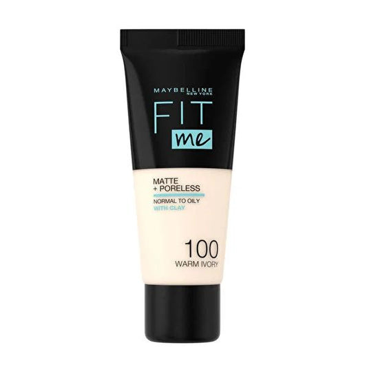Maybelline Fit Me Foundation - Natural Matte Finish, 20 Shades Available, Lightweight & Clay-Infused for Women