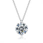 INALIS 925 Sterling Silver Pendant Dazzling 5A Clear Cubic Zirconia Romantic Necklaces
