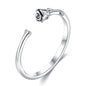 INALIS Rose Shape Adjustable Flower Ring