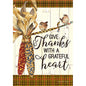 Indian Corn - Give Thanks - Flag - 28" x 40"
