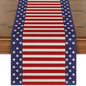 Independence Day Linen Burlap Table Bunting