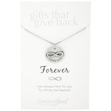 Infinite Strength of Love Pewter Necklace