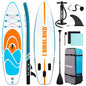 Inflatable Paddle Board Stand up Adults with Adjustable Paddle and Removable Fin Orange