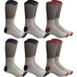 Insulated Thermal Cotton Cold Weather Crew Socks for Men or Women -6_Pack-Women