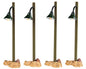Set Of 4 Rustic Street Lights