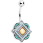 Yellow Gem Aqua Pink Baby Blue Orb Easter Sunday Belly Ring