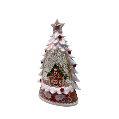 Lighted Gingerbread House Water Globe