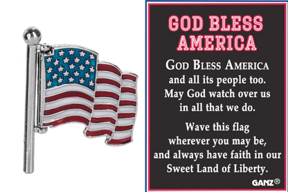 God Bless America - Swivel Flag Charm