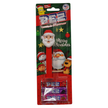 Christmas Pez Dispenser with 3 Rolls of Candy - Santa