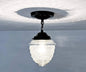 Antique Acorn Glass Ceiling Light with Chain | 6″