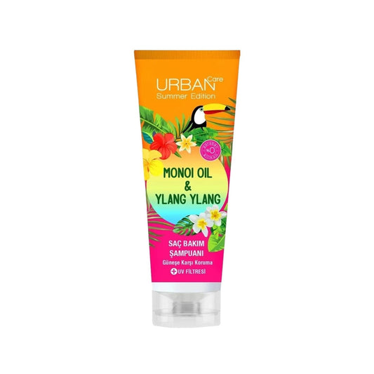 URBAN Care Monoi Oil & Ylang Ylang Sun Protective Hair Care Shampoo - Nourishing, Moisturizing, 8.45 fl oz