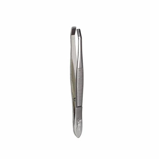 Nascita Chrome Slanted Tip Tweezers for Precision Grooming - High-Quality, Durable, and Easy to Clean