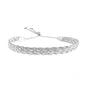Italian Made Sterling Silver Braided Herringbone Bracelet by Verona