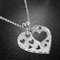 Italian Made Sterling Silver Diamond Cut Heart Necklace