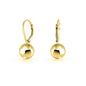 Italian Sterling Silver Leverback Ball Earrings
