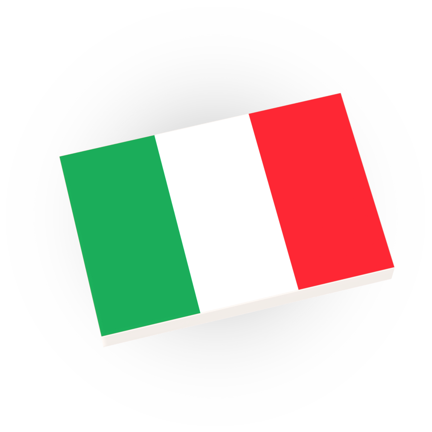 Italy Country Flag -  Custom Printed - Made Using a LEGO® Tile