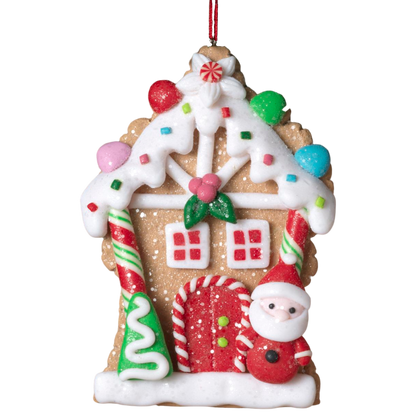 Clay Dough Gingerbread House Ornament - 5 Inch -
