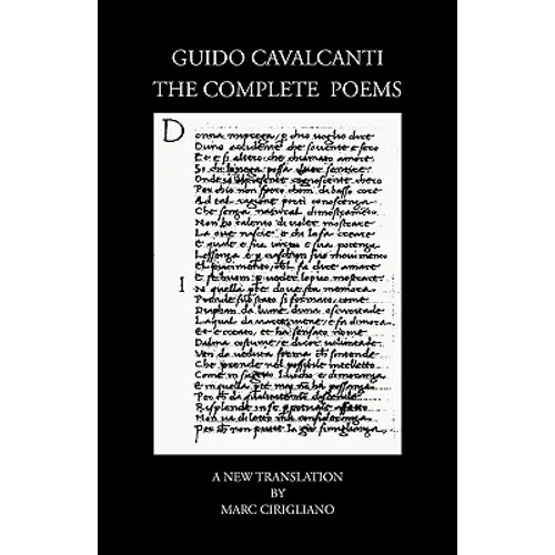 Guido Cavalcanti, the Complete Poems - Paperback
