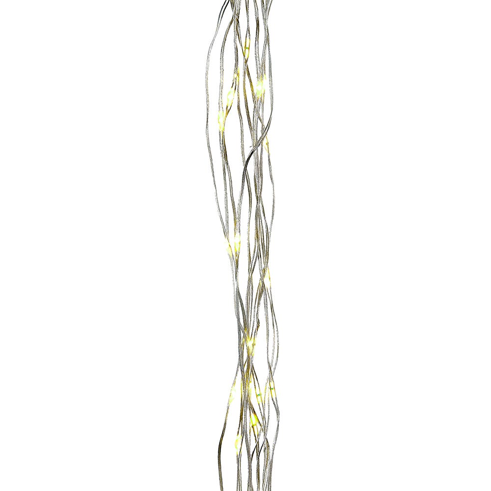 50-Light Multi Function Battery-Operated Warm White LED Fairy Light Set with Remote Control