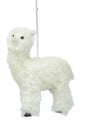 Fluffy Alpaca Ornament - White