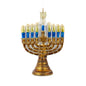 Gold Glass Menorah Ornament