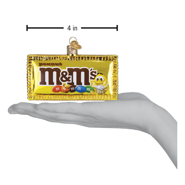 Peanut M&M's Glass Ornament