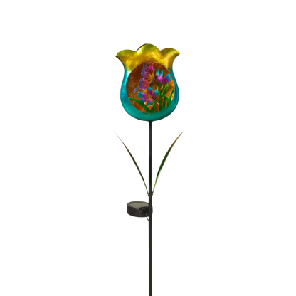 Solar-Powered Tulip Garden Stake -