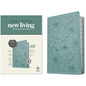 NLT Large Print Thinline Reference Bible, Filament Enabled Edition (Red Letter, Leatherlike, Floral/Teal, Indexed) - Imitation Leather