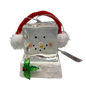 Lighted Snowman Cube with Earmuffs Ornament