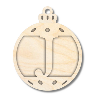 Unfinished Wood Layered Letter Christmas Ornaments | A-Z | 2 Piece | 5" Tall | 1/8" Wood | Wood Craft DIY