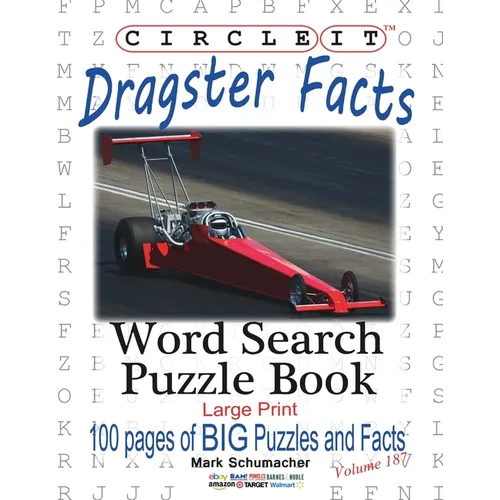 Circle It, Dragster Facts, Word Search, Puzzle Book - Paperback