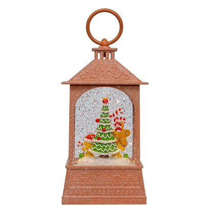 Gingerbread Lantern Spinning Lighted Waterglobe