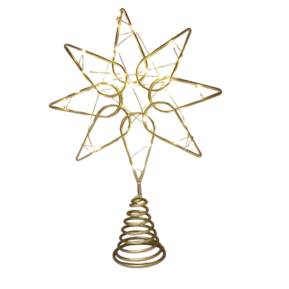 Gold Octagram Star - Tree Topper - 13 Inch