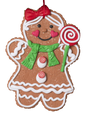 Oversize Clay Dough Gingerbread Ornament -