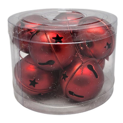 Jingle Bells (8 pack) - 50mm - Matt Red