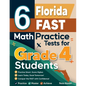 6 Florida FAST Grade 4 Math Practice Tests - Paperback