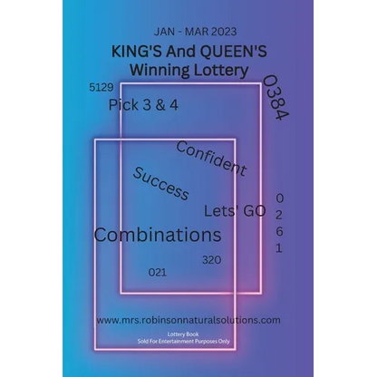 KING'S And QUEEN'S Winning Lottery: Jan-Mar 2023 - Paperback
