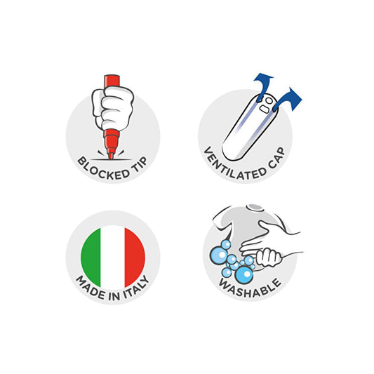 Carioca Scented Marking Pens - 8 Non-Toxic, Washable, Double-Tipped Markers for Kids and Artists