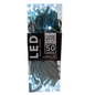 50-Light 5MM Cool White Frosted Twinkle LED Green Wire Light Set