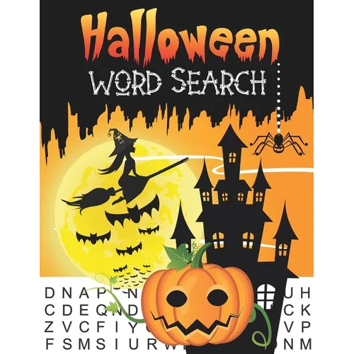 Halloween Word Search: Large Print Word Search Book for Adults with 40 Halloween Themed Puzzle, Halloween Gift Idea - Paperback