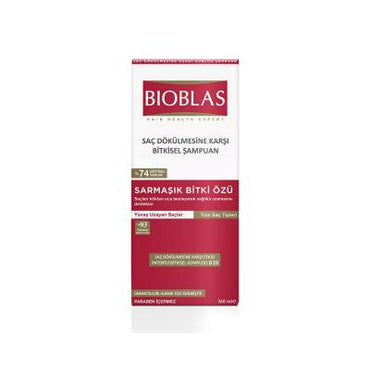 Bioblas Shampoo for Hair Loss - 360ml, Ivy Extract, Natural Hair Care for Slow-Growing Hair