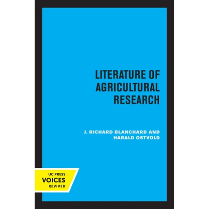 Literature of Agricultural Research - Paperback