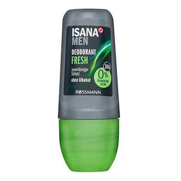 Isana Deodorant Roll-On for Sensitive Skin - 24 Hour Protection, Natural & Eco-Friendly