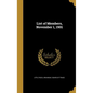 List of Members, November 1, 1901 - Hardcover